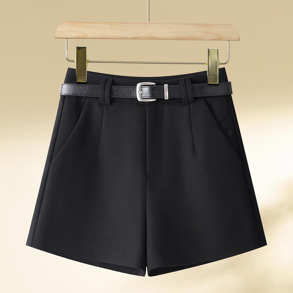 Damen High-Waist A-Linien Anzugshorts, Frühling/Sommer 2025 - Vielseitig, Locker, Schlankmachend, Weitbeinig, Casual Stil.