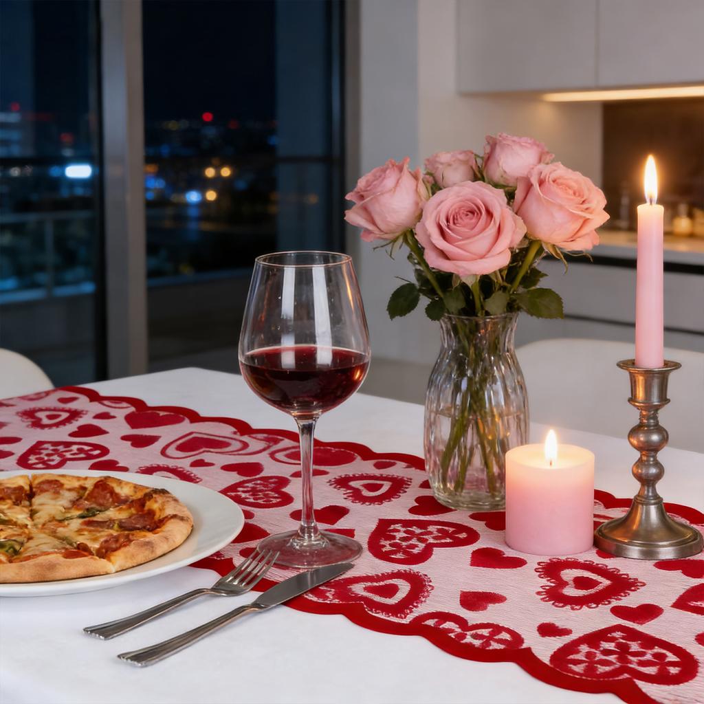 Valentine's Day Decorations, Heart Lace Tablecloth, For Banquets, Engagements, Weddings, Home Dining Table