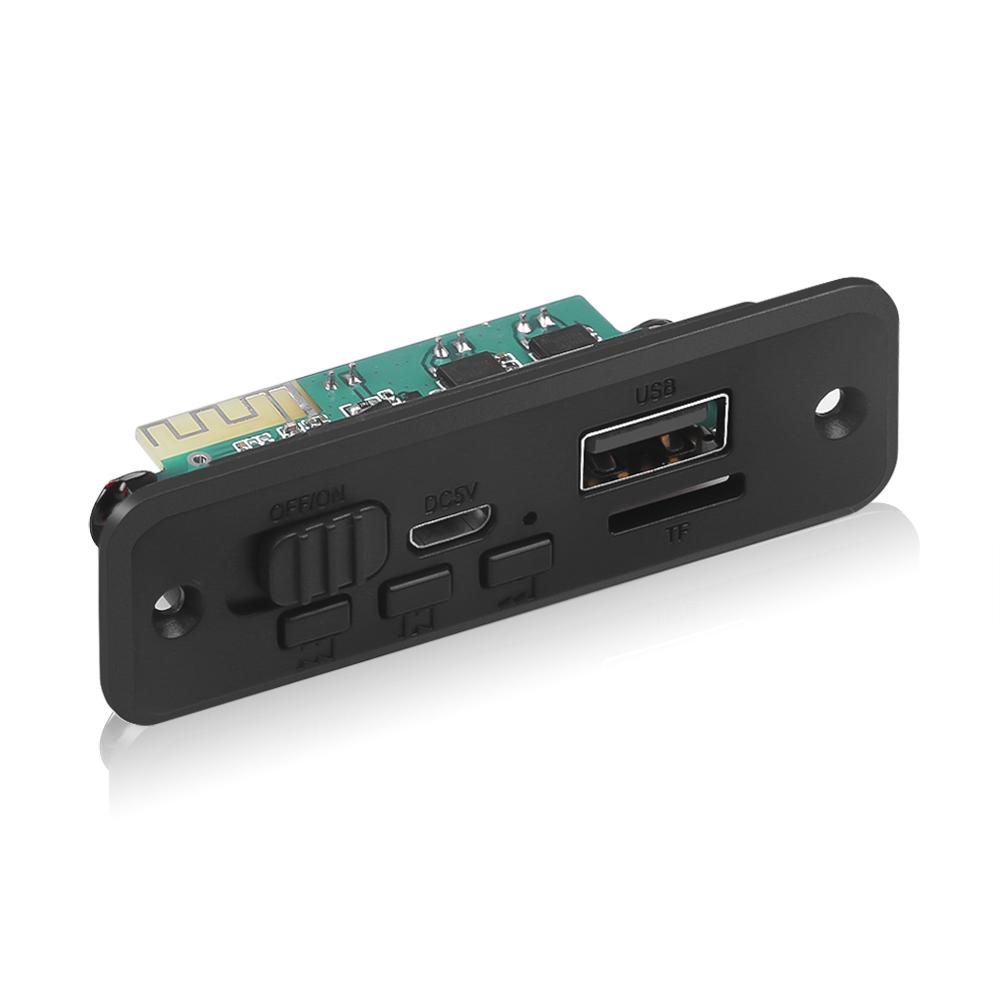 2x3W Decoder Board 5V Bluetooth 5.0 MP3 Player Car Handsfree Call Wireless FM Radio Module TF AUX MP3 WMA WAV FLAC APE