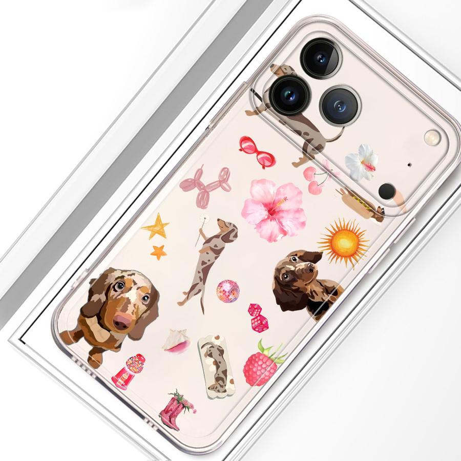 

Cartoon Cat And Dog Soft Phone Cover Case for iPhone 17 Pro Max 11 14 Plus Air XR 12 Mini 7 8 13 Pro 16 XS Max 15 iPhone 14