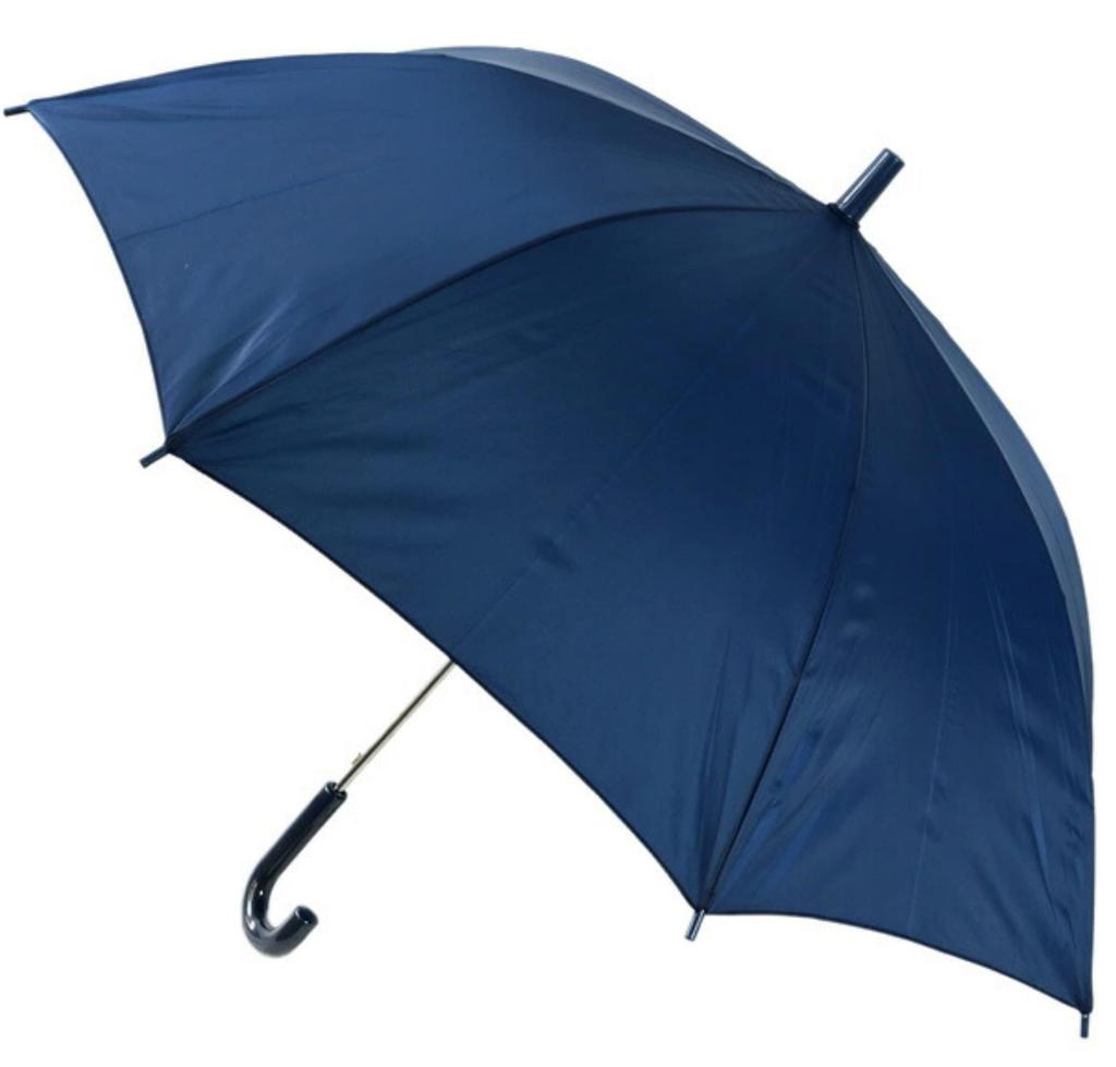 Basic Standard Navy 55cm Umbrella, All-Weather Umbrella, 55cm, Plain, Simple, Classic, One-Touch Opening, Blue,