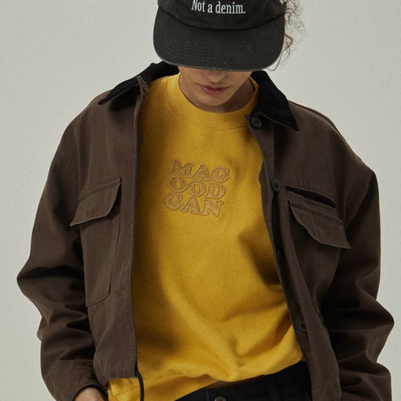 MAGOODGAN Headwear 9314 Pigment Cotton Lettering Black Ball Cap