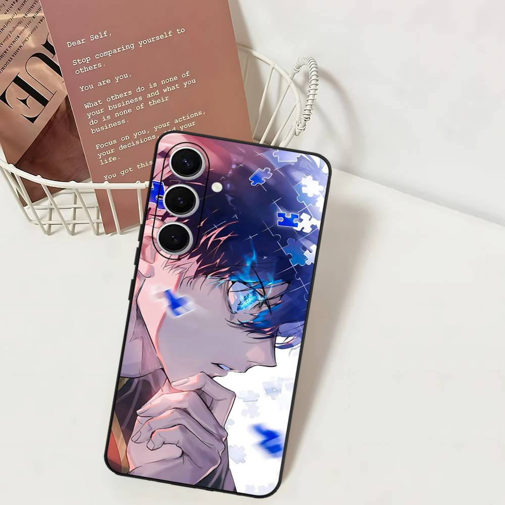 Japan Anime B-Blue Lock Phone Case For Samsung S 24 Fe 25 Ultra Plus 20 Lite 21 30 22 23 24 22 Ultra 5G Fundas