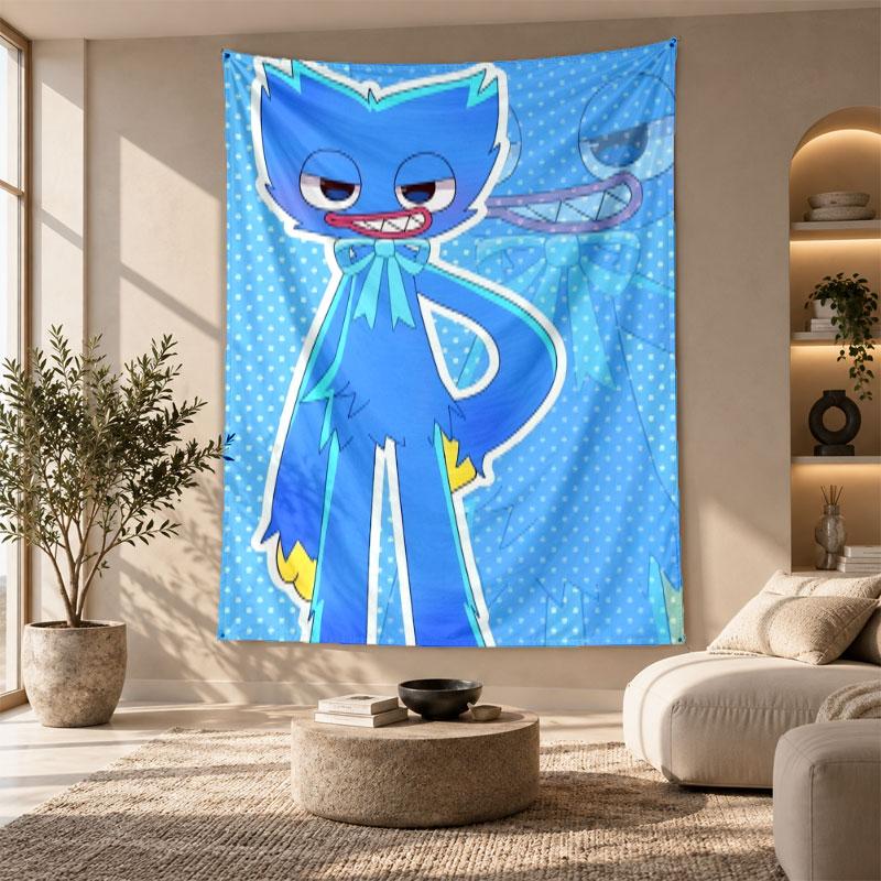 Decorative Tapestry,Huggy Wuggy Printed Wall Art, Lightweight Wall Hanging For Bedroom Background