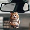 Easy to Hang Car Ornament Pot-bellied Dog Cat Hanging Home Indoor Christmas Tree Rearview Cartoon Accessory Mirror 2D Flat Acrylic Big Belly