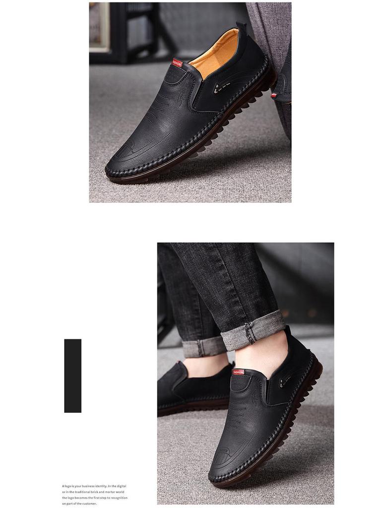 2022 Men's Hand-sewn Casual Leather Shoes - Soft Leather Sole (Spring & Autumn) Style 521