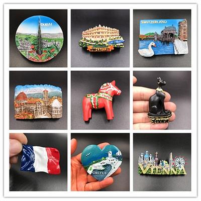 Sweden France Italy Switzerland Austria Greece Simple Resin Fridge Stickers Refrigerator Magnet DIY Decoration