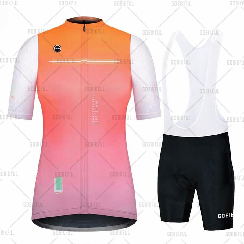 Womens Cycling Jersey Bib Shorts Sets Wear Racing Bike Clothing Kits Feminino Bicycle Clothes Suits Riding 2026 Summer Breathable Cycling Suit Set