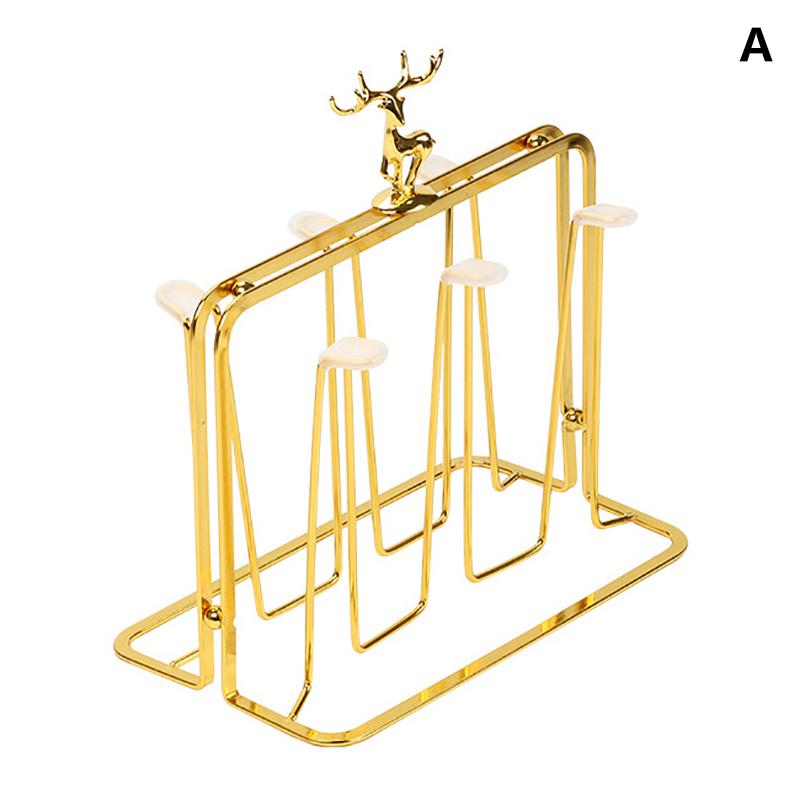 Mug Organizer Iron Cup Drying Rack For Countertop Drainer Stand Glass Bottle Holder Coffee Mug Holder Kitchen Organizer