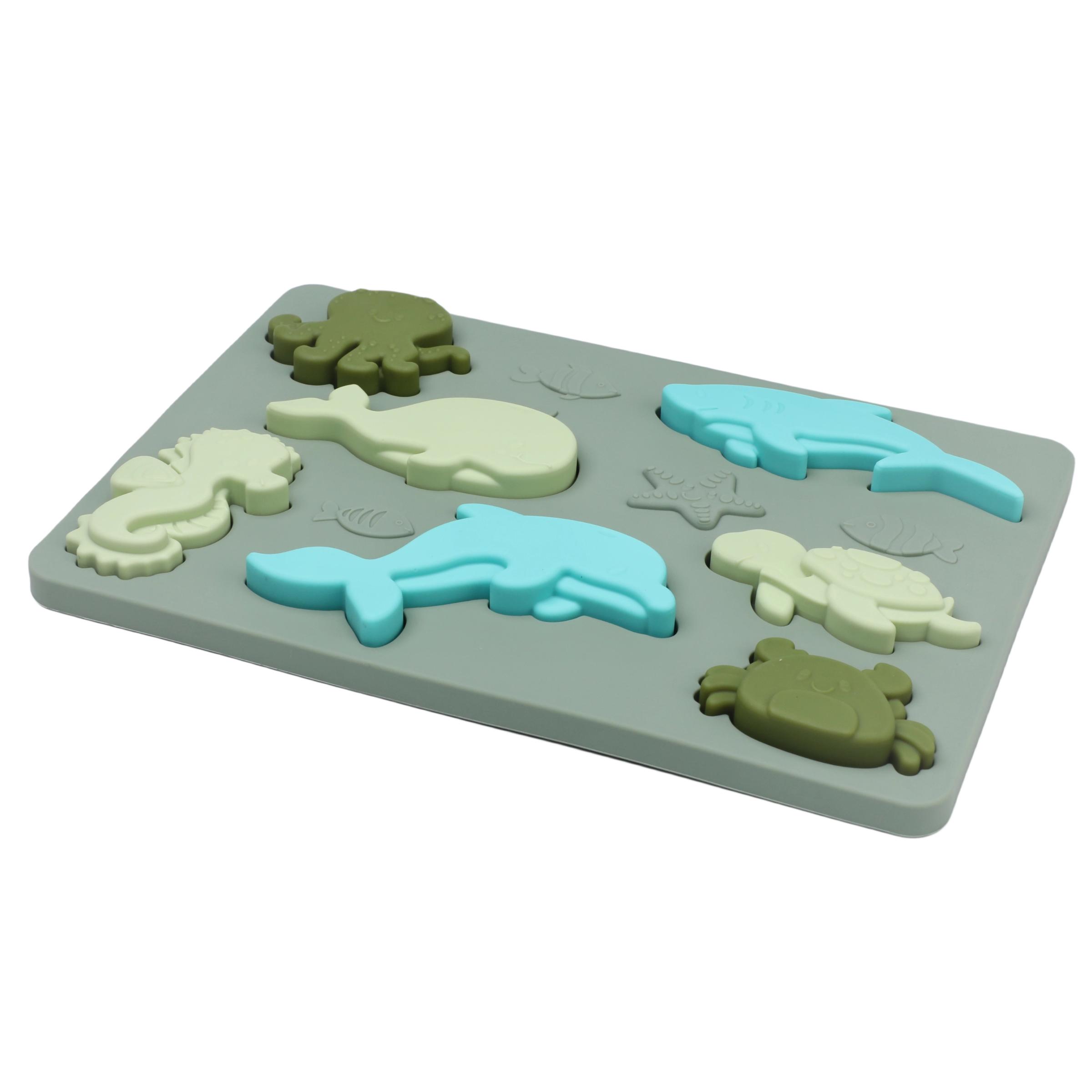 

Силиконовый обучающий пазл ABC, прописные и строчные буквы, для подарков ребенку, на день рождения гостю, мальчикам, девочкам, детям, дошкольнику зелёный