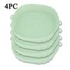 4PC Reusable Air Fryer Silicone Pot Basket Liner Mat Non-Stick for Oven Baking Tray
