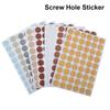 54pcs/Sheet Self Adhesive Furniture Screw Cap Cover Stickers Round Stickers for Home Wood Craft Desk Cabinet Decorative Decals