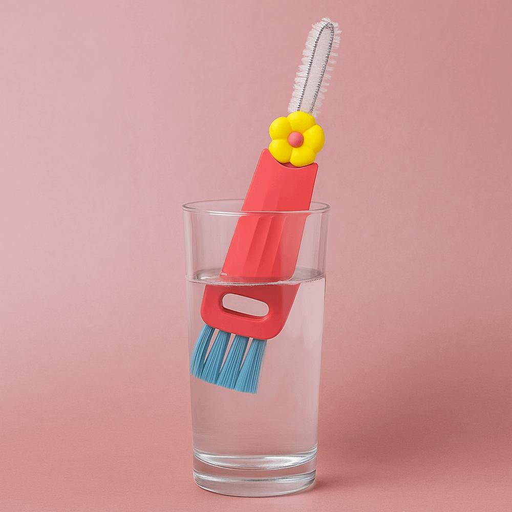 Silicone Gap Cleaning Brush Mini Cup Lid Cleaning Brush Efficient Bottle Cleaning Brush  Kitchen