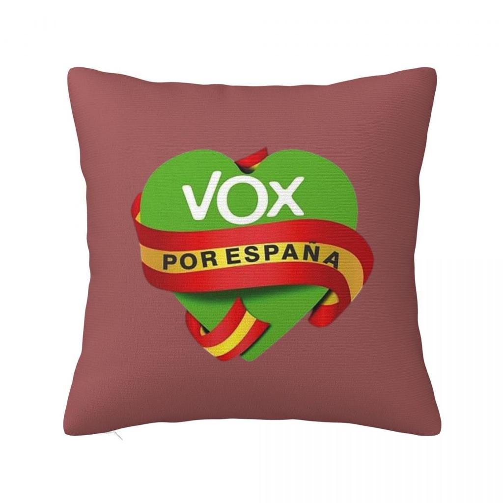 Espana Vox Logo Spaanse Politieke Partij Spaanse Vierkante Kussensloop Kussenhoes Kussensloop Sierkussenhoes voor Huis Slaapkamer