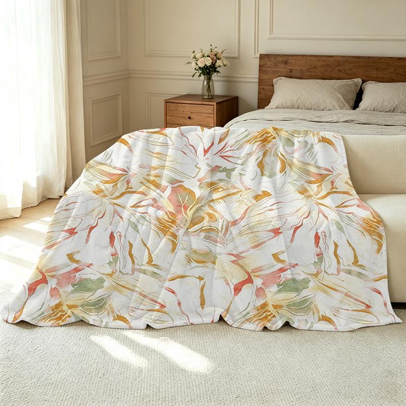 Plush Flannel Throw Blanket - Soft & Skin-Friendly, Machine Washable, Cozy Warm Cover for Home, Office Nap, Christmas & Halloween Decor