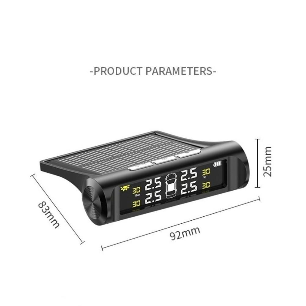 TPMS Tire Pressure Monitoring System Solar Power Digital LCD Display Tire Pressure Monitor Driving Safety External Sensor