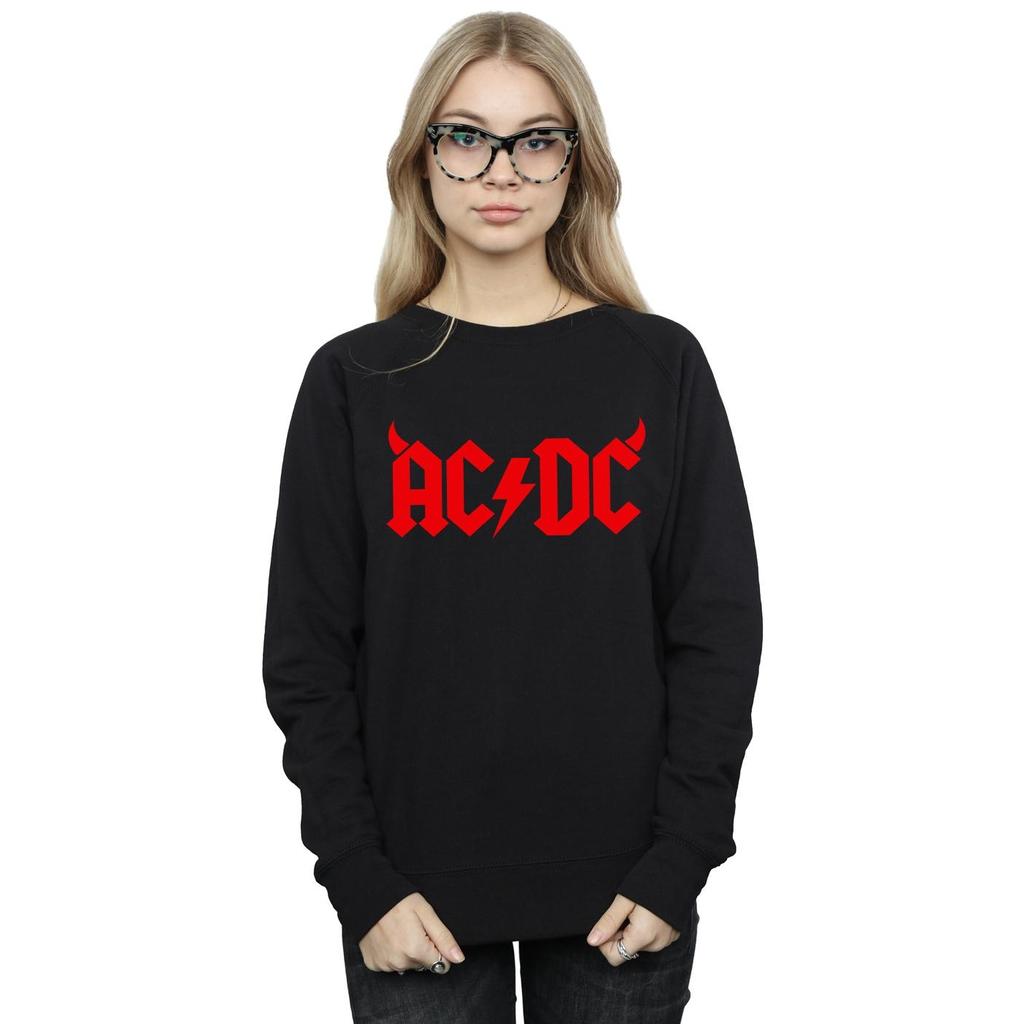 AC/DC Womens/Ladies Horns Logo Sweatshirt
