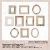 Retro Embossed Collage Card: Re-forged Love Series - Romantic Floral Frame Background, 8 Styles