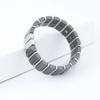 Hachi Ceramic Bangle with Germanium Bracelet for Men and Women, Magnetic Bangle, Anti-Static Bracelet, Health Accessory (18cm, Black)