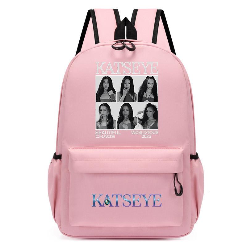 60123-5 Zaino Stampato KATSEYE Unisex per Bambini Zaino Studente Scuola Impermeabile Borsa da Viaggio