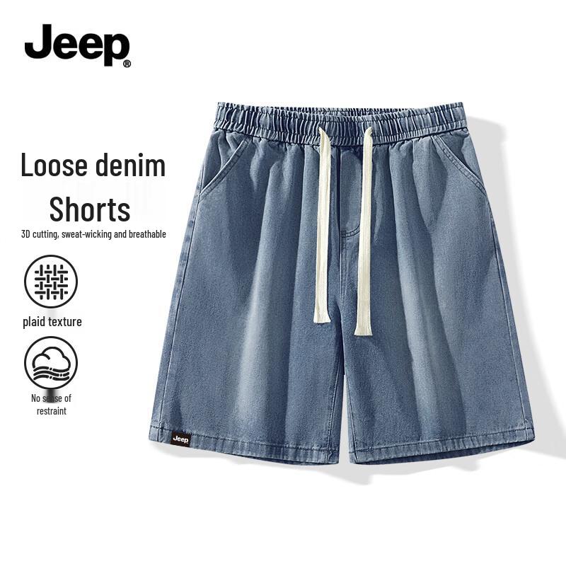 JEEP Men s Washed Denim Shorts 2XL