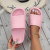 New CM thick-bottomed cool slippers women's summer indoor and outdoor home stepping on shit feeling bathing couple men height-increasing rubber a