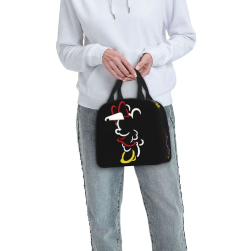 Mickey Mouse Lunch Bag with a Zipper Closure. This Compact, Stylish, Portable Insulated Lunch Bag Features a Soft Cooler Bag and a Stylish Clasp Closu
