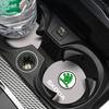 2 Stück Auto Logo Untersetzer Anti-Rutsch Anti-Geräusch Wasserbecher-Pad Für Skoda Octavia Kodiaq Superb Rapid Karoq Fabia Kamiq Citigo Vision