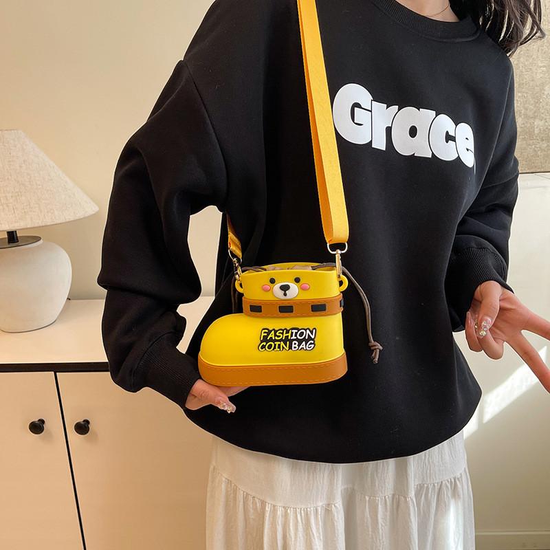 Shoe Teddy Shaped Bear Shoulder Bag Cartoon Handbag Adjustable Shoulder Strap