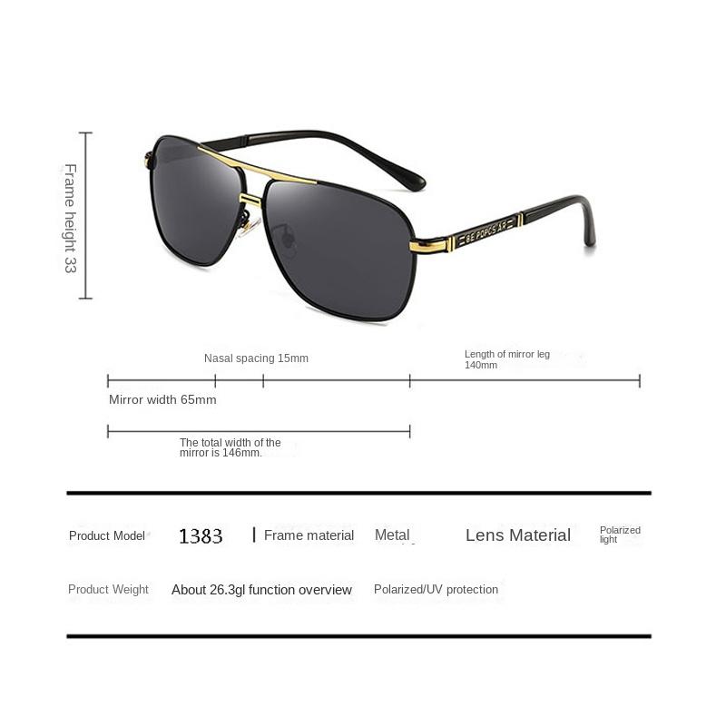 Oversized Vintage Sunglasses Men Women Fashion Polarization Photochromic Shades Eyewear Double Bridge Driving Sun Glasses