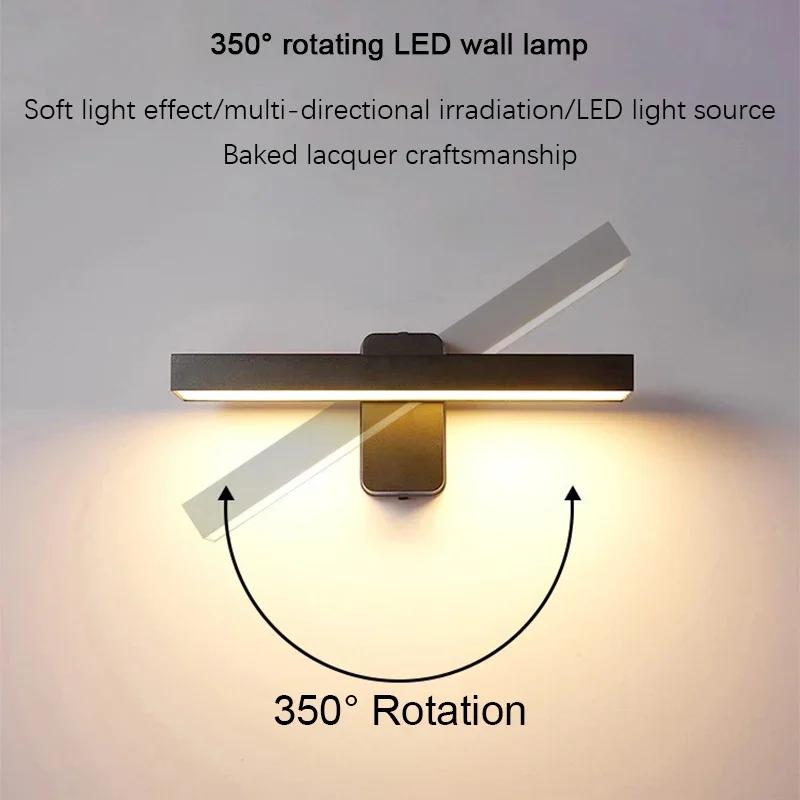 Led Wall Lights Outdoor Waterproof Villa Entrance Fixture Courtyard Living Room Home Decorative Long Strip Aluminium Wall Lamp