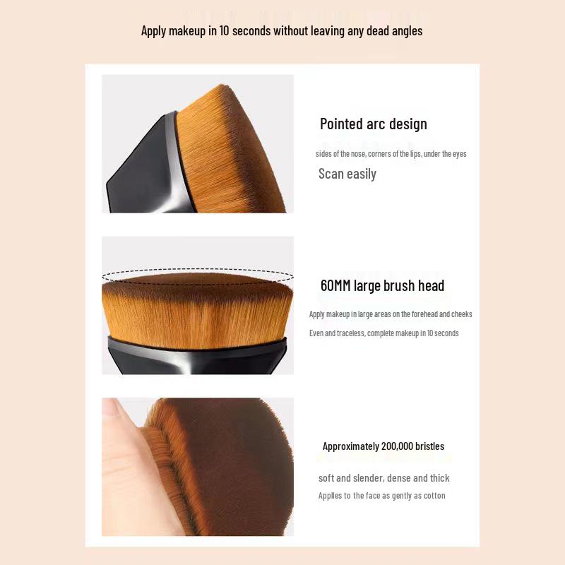 Spot 55 No-Trace Makeup Foundation Brush - Beginner Beauty Tool