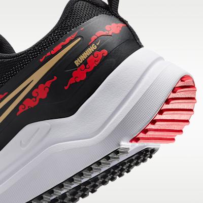 Nike Cosmic Runner Black Red Metallic Gold (GS)