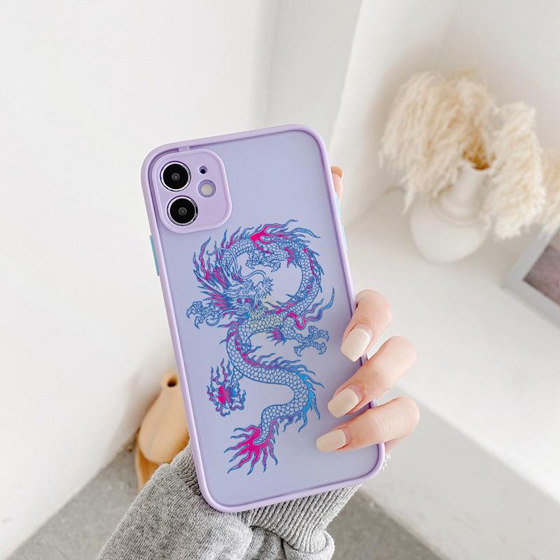 

Чехол для телефона с драконом для iPhone X XR XS 11 12 13 14 15 16 Pro max Plus 7 8 Plus SE2 Модный животный жесткий ПК задняя крышка Funda Shell iphone 11ProMax