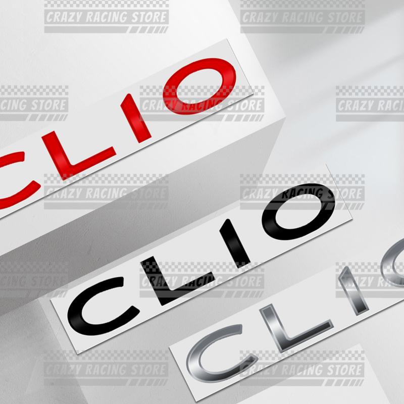 1 Pz Emblemi Auto CLIO Per RS GT Sport Bagagliaio Posteriore Metallo Adesivi 3D Decalcomanie Carrozzeria Scritte Decorazione Styling