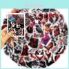 Express Your Style With 50 Waterproof Horror Skull And Girl Doodle Stickers For Guitar Notebook And Luggage