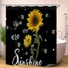 Sunflower Flowers Red Rose Shower Curtain Bath Waterproof Curtains For Living Room Luxury Set Screen Bathroom Accessories Sets