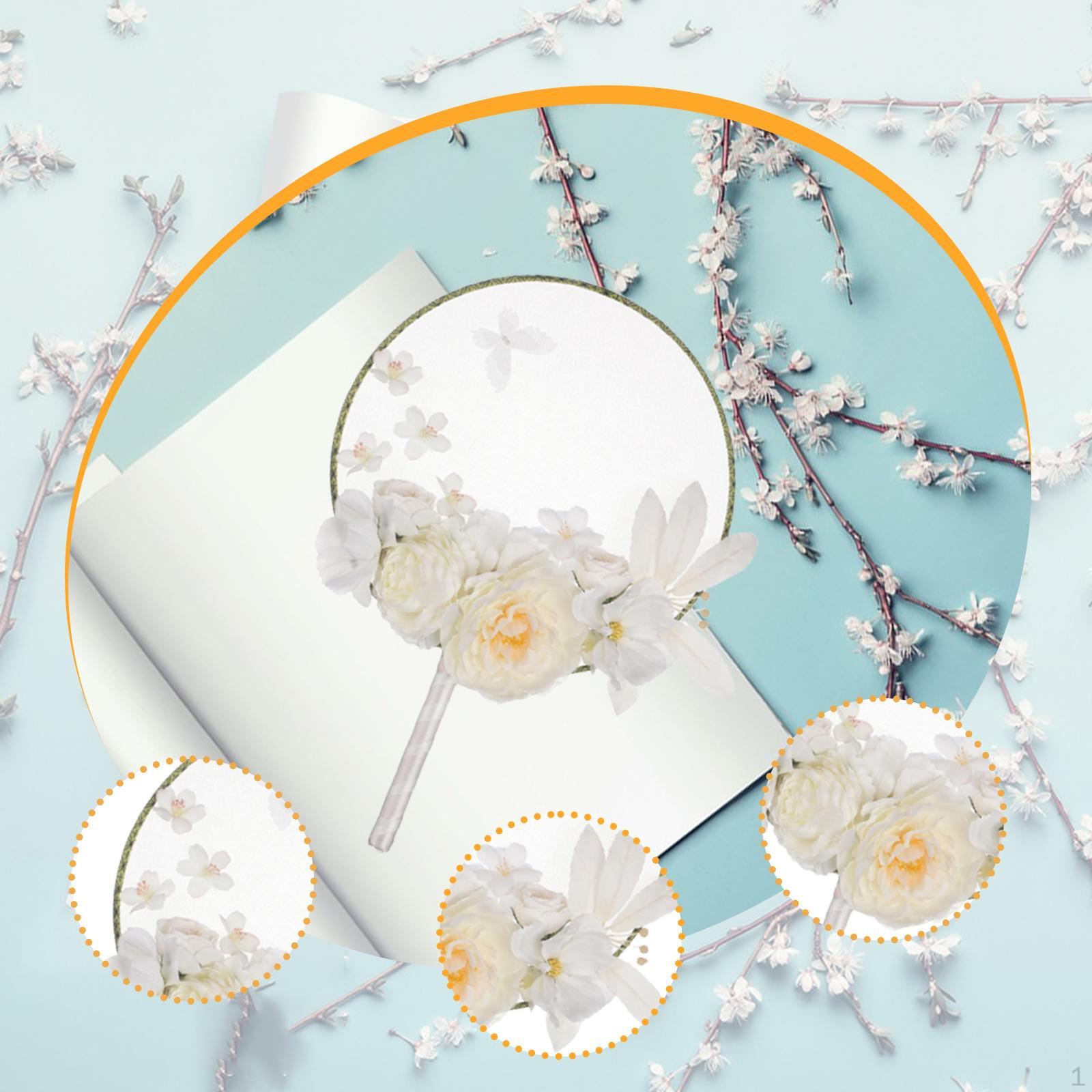 

Китайский старинный ручной веер с цветочным веслом для выступлений в качестве подарка на вечеринке Style D