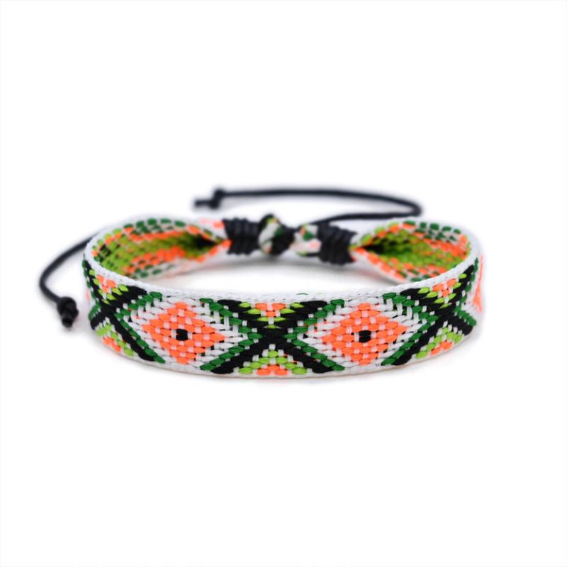 Ethnic Style Handmade Woven Cotton Linen Wristband Bracelet