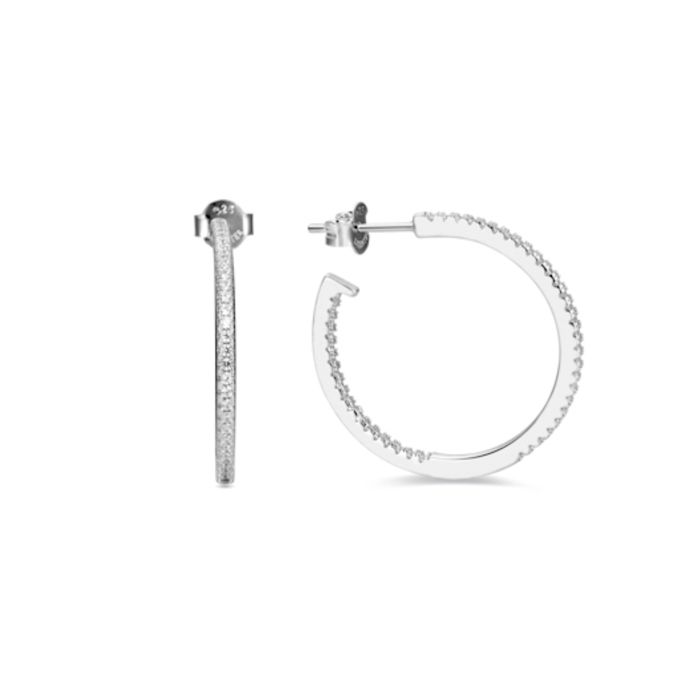 Boucles D'oreilles - LUXENTER - Xoma - Argent 925 - Zircon Cubique - Plaqué Rhodium
