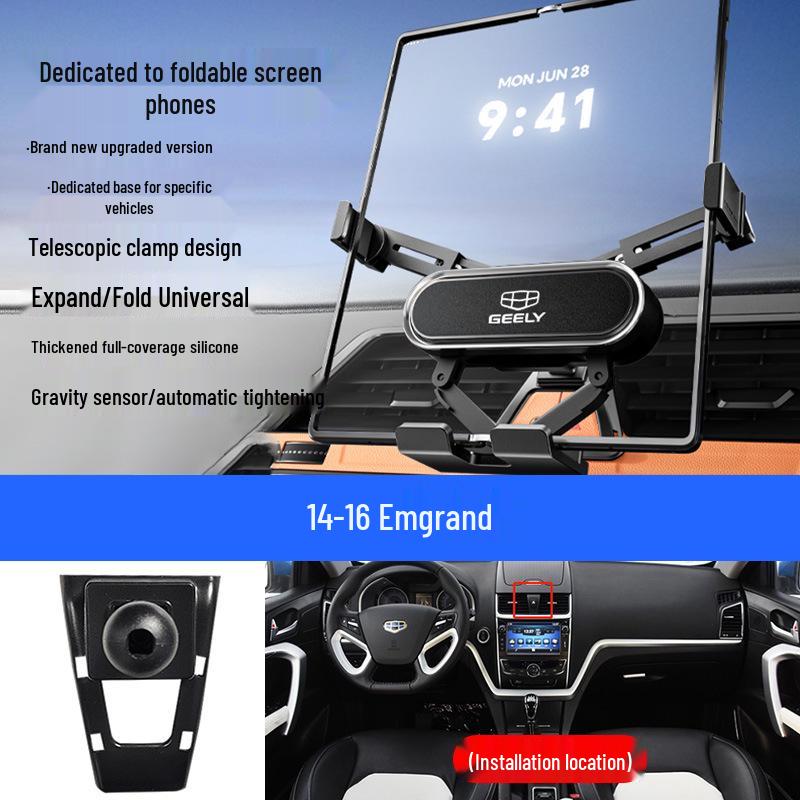 Custom Foldable Phone Holder for Geely Models: Emgrand, Boyue, Vision X1/X6, Jiaji, Binyue, Xingyue L, Xingyuan