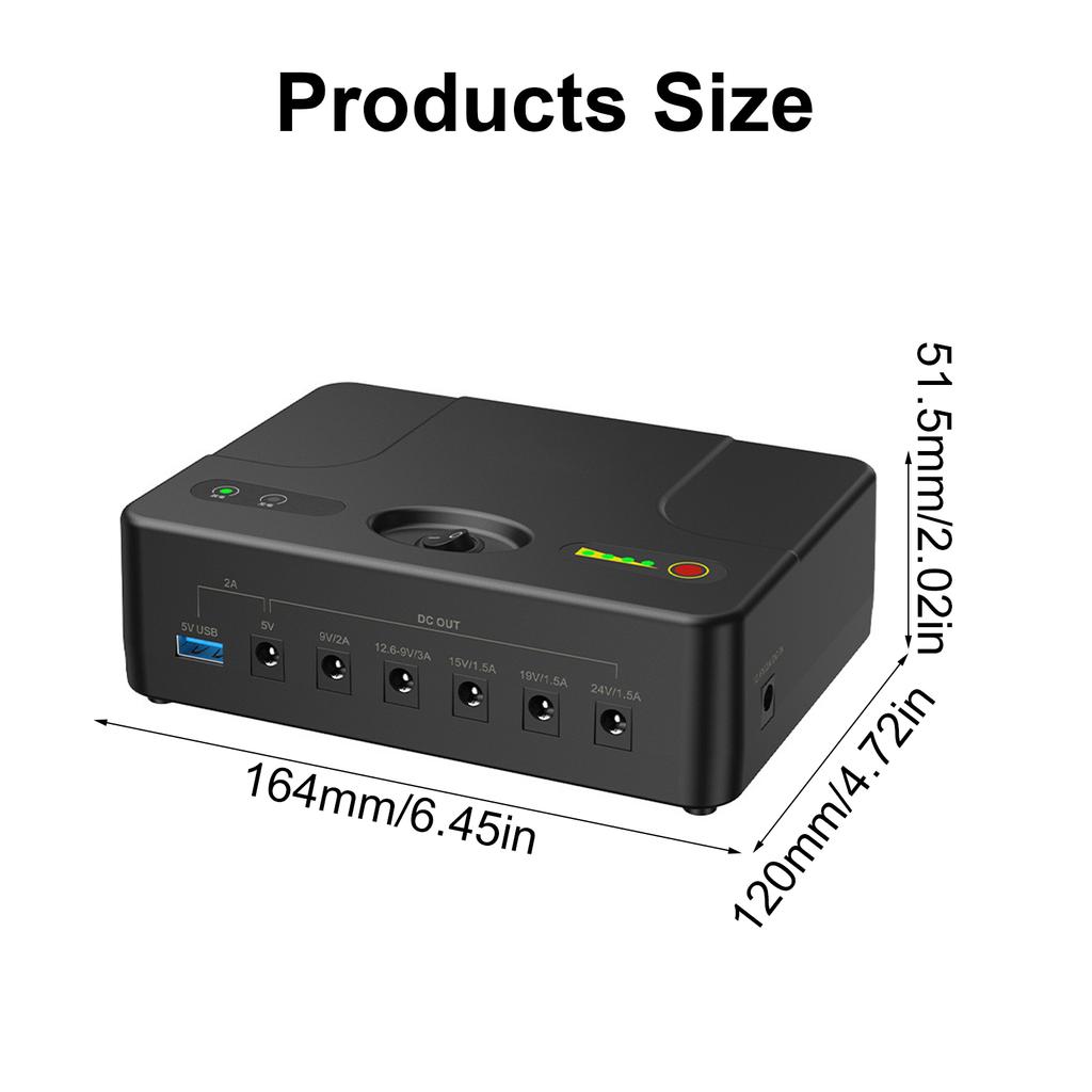 Mini-USV-unterbrechungsfreie Stromversorgung 24000 mAh-42000 mAh PowerBank für WIFI-Modem/Router VOIP-Kameras USB-DC-Ausgang