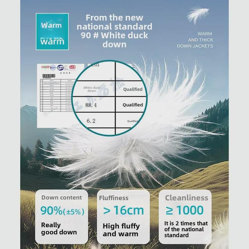 2024 Barns Tre-Proof Kontrastfärgad Dunjacka med 90% Vitt Ankdun