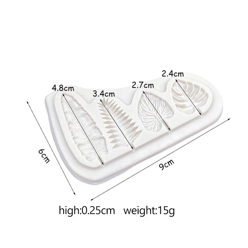 Resin Mold Leaf Fondant Mould Cake Topper Decorating Mould Fern Monstera Palm Leavies Shape Long Leaf Silicone Mold Baking 10245