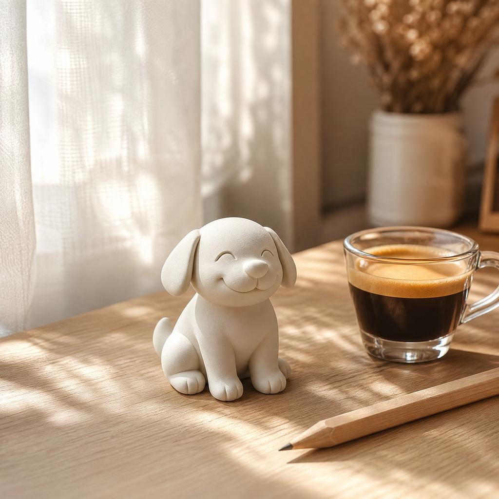 and Dog Figurines - Cute Miniature Statues for Home Decor and Shelf Display