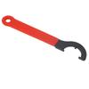 Clé à crochet en C Acier au carbone Outil clé à ergot avec poignée en caoutchouc pour raccord de tuyaux de sol