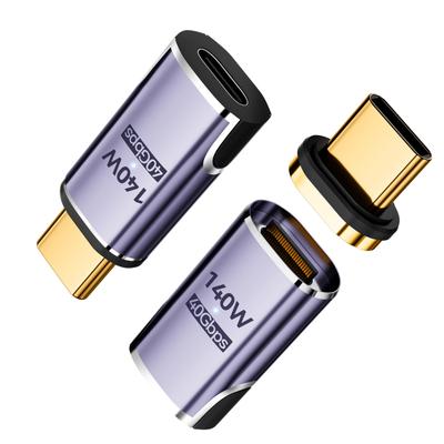 MUXER Magnetisches 40Gbps Daten 140W PD Schnell 8K 60Hz HD Videosignal Stecker auf Buchse Thunderbolt 3 Kompatibel mit MacBook und anderen Geräten 140W USB-C