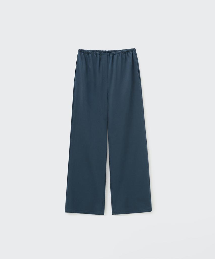 Koseumoseu Soft Cotton Straight Pants (Moss Navy)