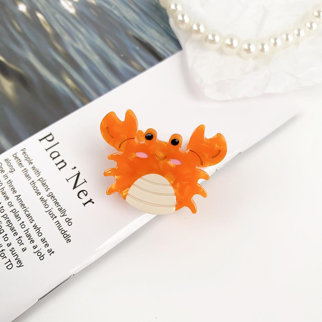 1pc Mini Hair Claw Clips Cute Ocean Animals Design Crab Whale Sea Shell Starfish Cute Sweet Hair Accessories For Women