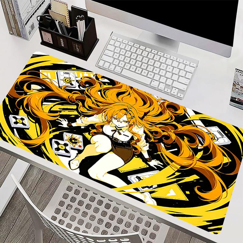 Kawaii Office Mouse Pad Pink Carpet Rubber Gamer Desk Mat Pc Accessories Pad Steins Gate Large Size Gaming Mousepad Keyboard Pad